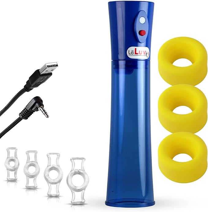 LeLuv Eros Blue USB-Powered Electric Penis Pump